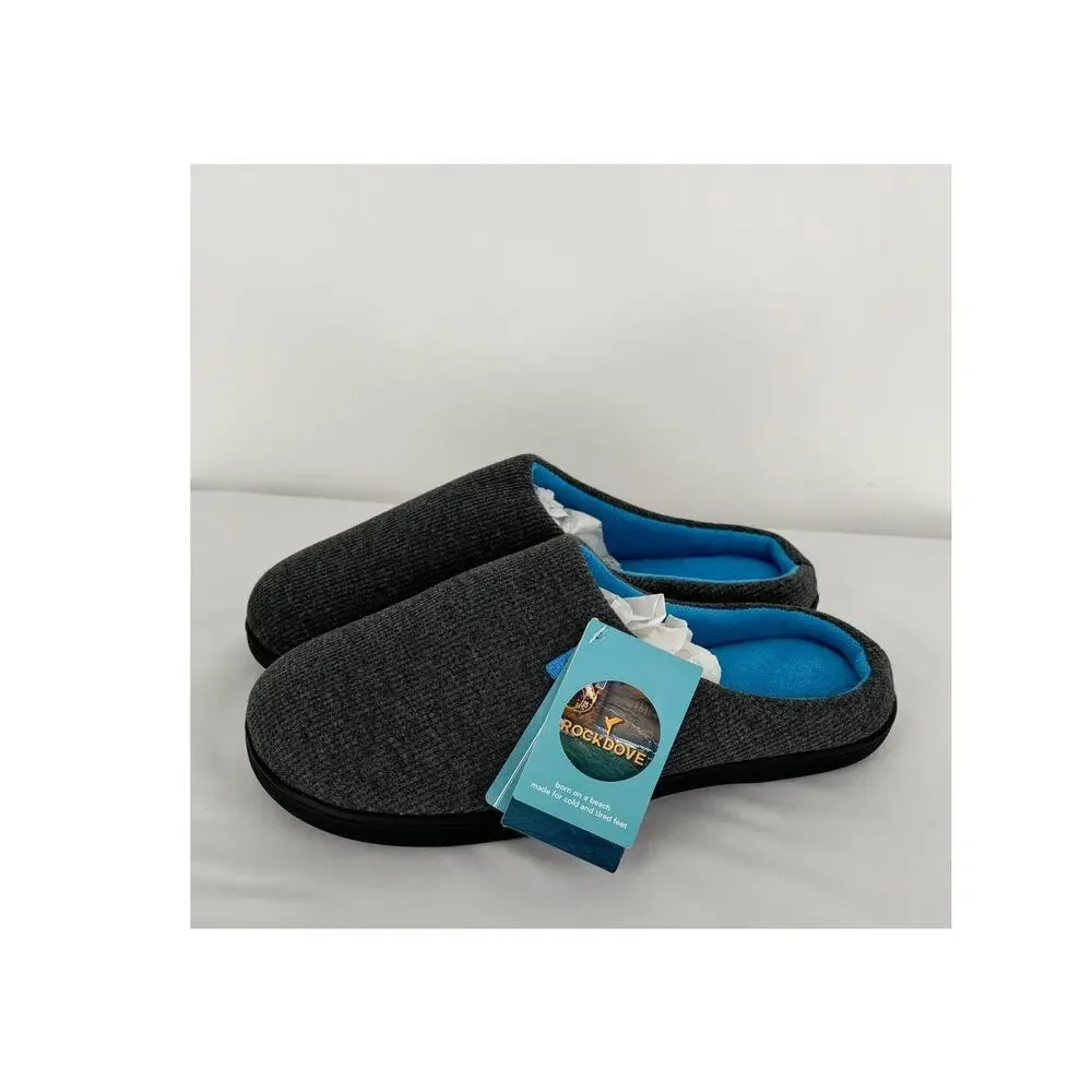 Rock Dove Mens Original Two-Tone Memory Foam Slipper House Shoe Size 10.5 New